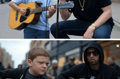 A Boy Performs on the Street to Raise Money for His Mother’s Treatment—Ignored Until Eminem Unexpectedly Raps with Him!
