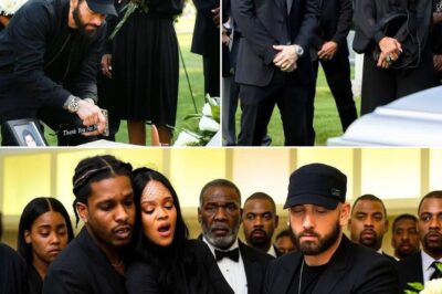 Eminem Shows Up Unannounced at Rihanna’s Father’s Funeral — What He Did at the Casket Left Rihanna and A$AP Rocky Frozen in Tears