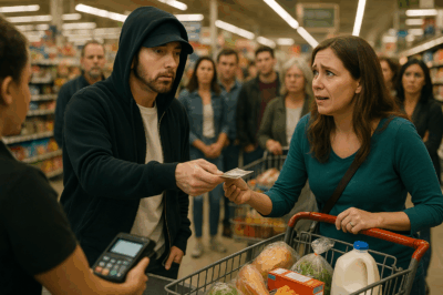 Eminem Pays for a Struggling Mother’s Groceries—Hours Later, 3 Black SUVs Pull Up to Her House