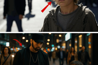 A Homeless Boy Turns Invisible on His Birthday—Until Eminem Stops and Utters Three Words That Change His Life Forever