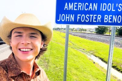 John Foster’s Joyful Selfie with Hometown American Idol Sign Melts Fans – A Testament to His Humility and Talent!
