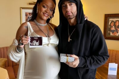 Rihanna Overwhelmed with Emotion After Receiving a Simple Yet Heartfelt Gift from Eminem — Tears Flow as He Arrives Late to Celebrate Her Pregnancy Announcement