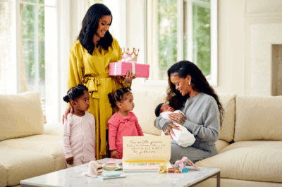 Sisterhood in Swaddles: Cardi B’s Heartwarming Visit to Rihanna and Newborn Rocki, Complete with a Pink Princess Gift