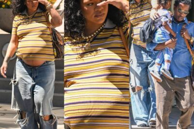 Rihanna who is expecting Twins leaving a doctor’s office in Los Angeles today along side ASAP Rocky and their son RZA