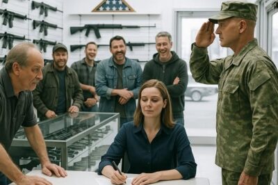 They Mocked Her at the Gun Store — Then the Commander Burst In and Saluted Her