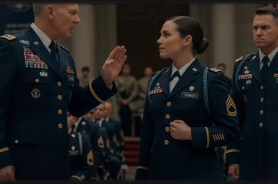 Arrogant Captain Tried to Throw Her Out of Ceremony – Then the Commanding Officer Dropped the Bombshell: She’s the New Major Who Outranks Everyone!