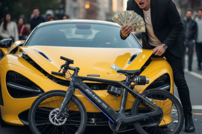 My beat-up-looking bicycle was crushed by a speeding McLaren. The driver threw cash at my face and told me to “buy a new toy.” He had no idea the bike he destroyed was a classified aerospace prototype worth more than everything he’d ever own