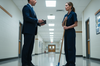 “I RAN INTO MY EX-WIFE WORKING AS A JANITOR AFTER 17 YEARS… I TOOK OUT MY WALLET TO HELP HER — AND THEN SHE SAID ONE SENTENCE THAT FROZE ME IN PLACE.”