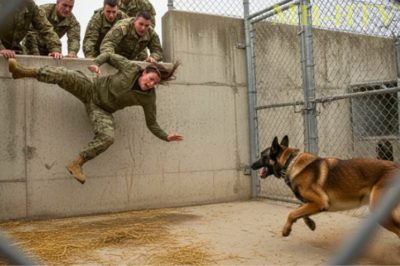 “Die Now, B*tch” – SEALs Threw The New Girl Into A Starved K9 Dog Pen — Not Knowing She Was The Handler…