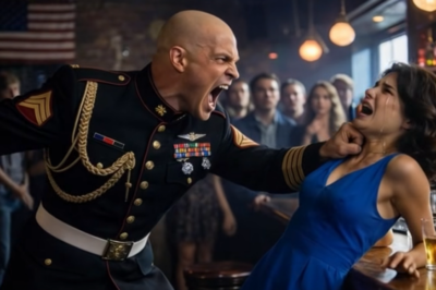 ““You Might Want to Step Back, Marine” — He Said It Too Late, Unaware the Woman He Pushed Was His Admiral…”