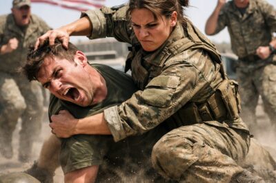 “Get out!”  When a recruit crossed the line and tried to pull her hair, he had no idea who he was touching.