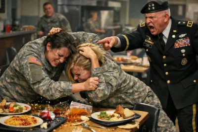 Shocking US Army Mess Hall Brawl: Female Soldier Scalded with Hot Soup in Jealous Rage – Commander Punishes Only One… And the Scandalous Reason Will Leave You Speechless!