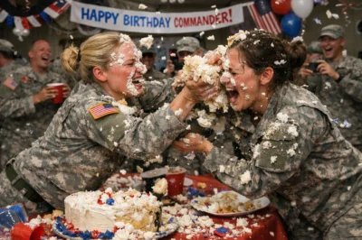 CHAOS AT COMMANDER’S BIRTHDAY BASH: Two Female Soldiers EXPLODE in Brutal Brawl Over Secret Crush on the Boss – Party Turns into Total Mayhem! Then His ONE Chilling Sentence Made Their Blood Run COLD! 😱🔥