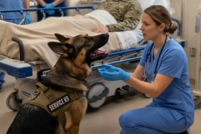 “Back away—this soldier is mine!” — The ER Standoff, the Six-Word K-9 Recall, and the Widow Who Saved the Man Her Husband Once Carried