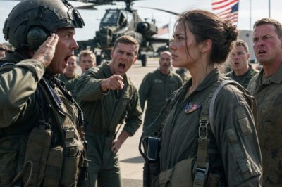 “Apache’s Machine Gun Cleaner?” My Brother Mocked Me At The Airbase. The Room Burst Into Laughter. But The Lead Pilot Was Staring At A Small Patch On My Flight Suit. He Walked To The Front And Saluted Me.