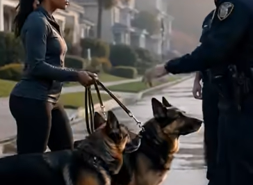 At exactly 6:18 a.m., in the fragile stillness before the world fully wakes, Dr. Naomi Mercer realized something was wrong—not with her dogs, but with the man standing in front of them.