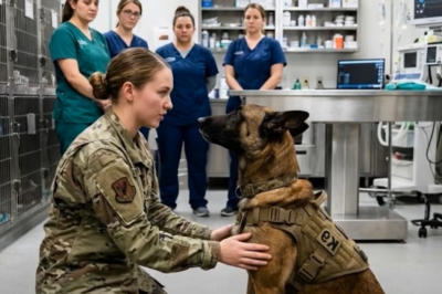 “It’s me.”  The words were never spoken aloud, but Titan, the wounded service dog, made it clear: no one was allowed near him—until a young SEAL whispered the secret code only his unit knew.