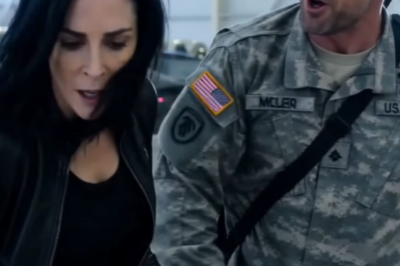 The military hangar was loud with engines, metal, and shouting soldiers—until the slap echoed across the entire base.